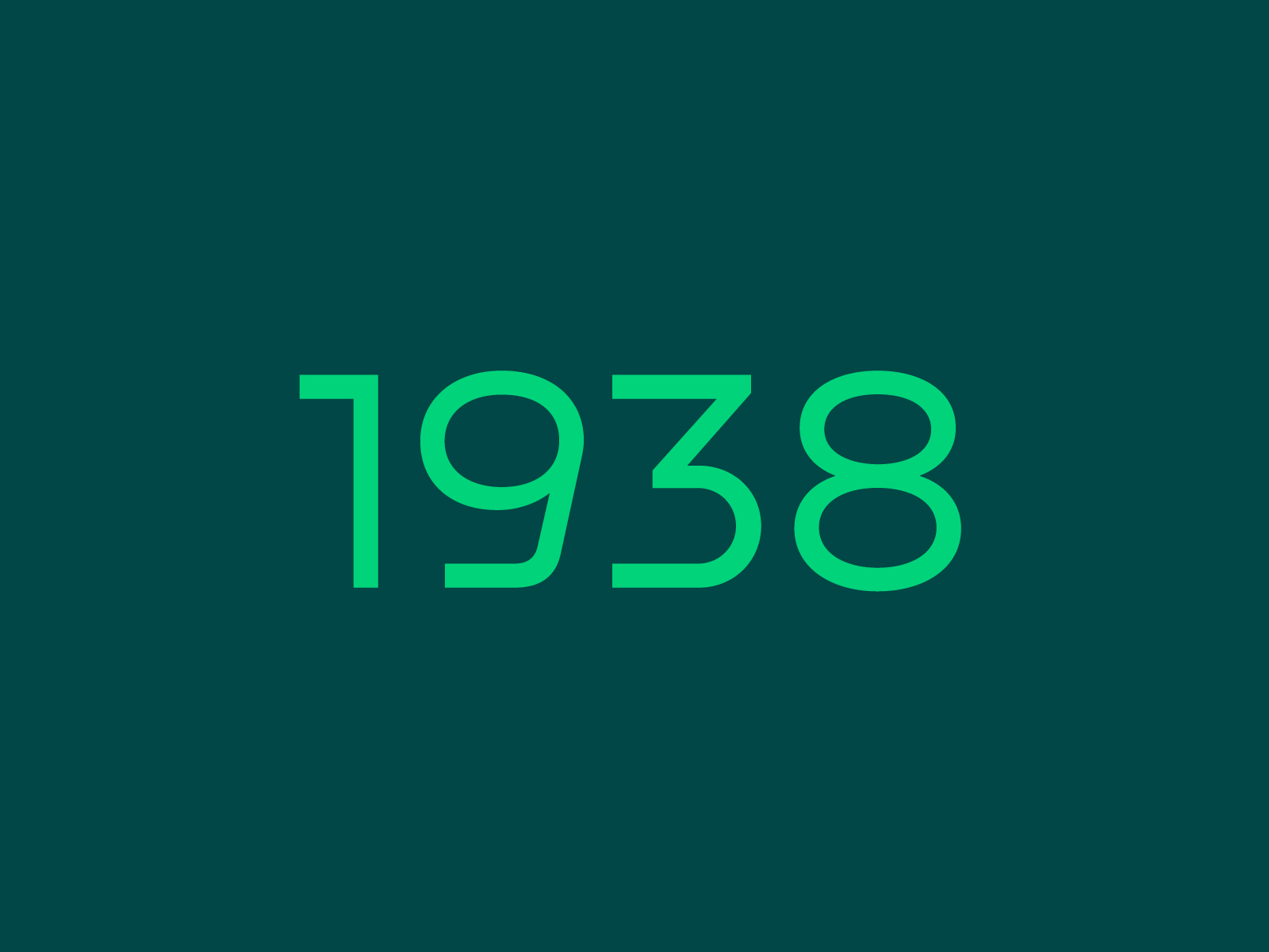 The images shows a dark green tiled image with the year 1938