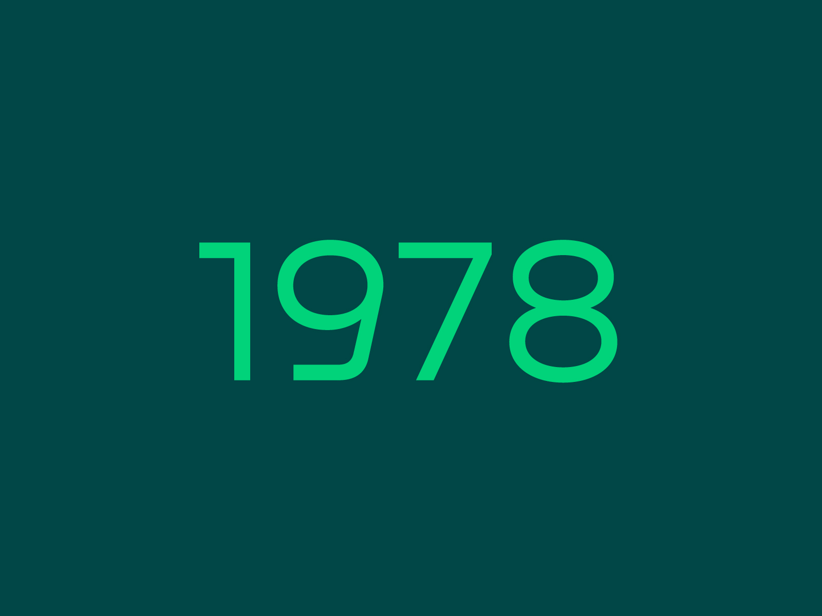 The images shows a dark green tiled image with the year 1978